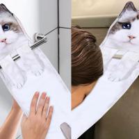 Divertidos Gatos Toallas de Mano Suspendible- Decoración Gato Baño Cocina - Toalla Absorbent Animal Regalos Navidad Amigos Invisibles-Regalos Originales Graciosos Mujer Amantes de Los Gatos - details 10