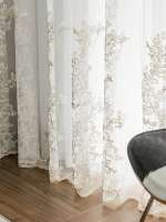 Cortinas De Encaje Blanco Europeo Estilo Corto Media Sombra Transparente Para Sala De Estar Con Perforación Libre Elegante - details 5