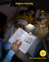 Lámpara De Lectura LED Tri-Head Recargable 1000mAh Clip Mini Luz Nocturna Para Libros Ajustable Estudio Lámpara De Lectura - details 5