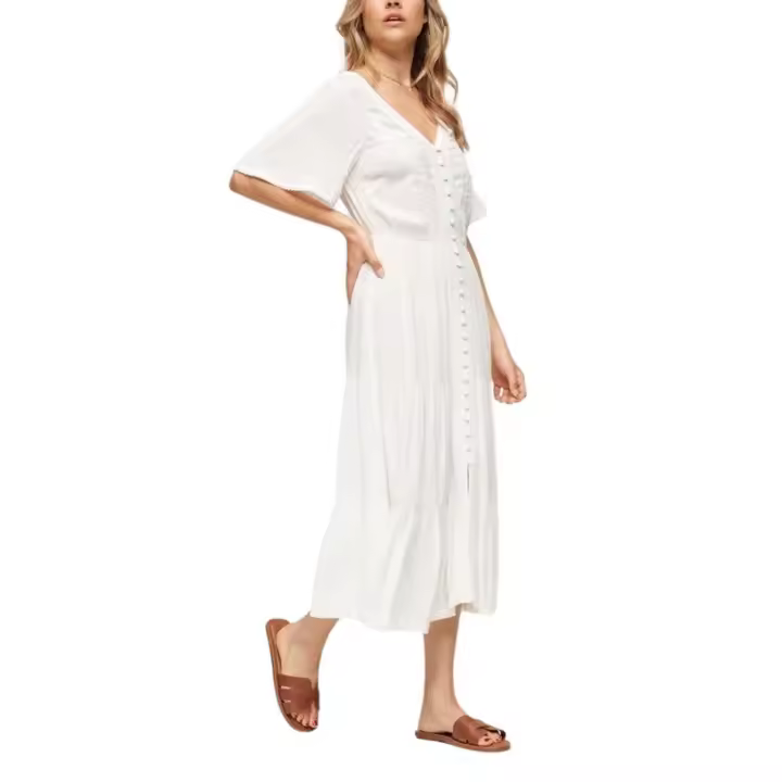 Vestido Superdry Embroidered Blanco Para Mujer - 1