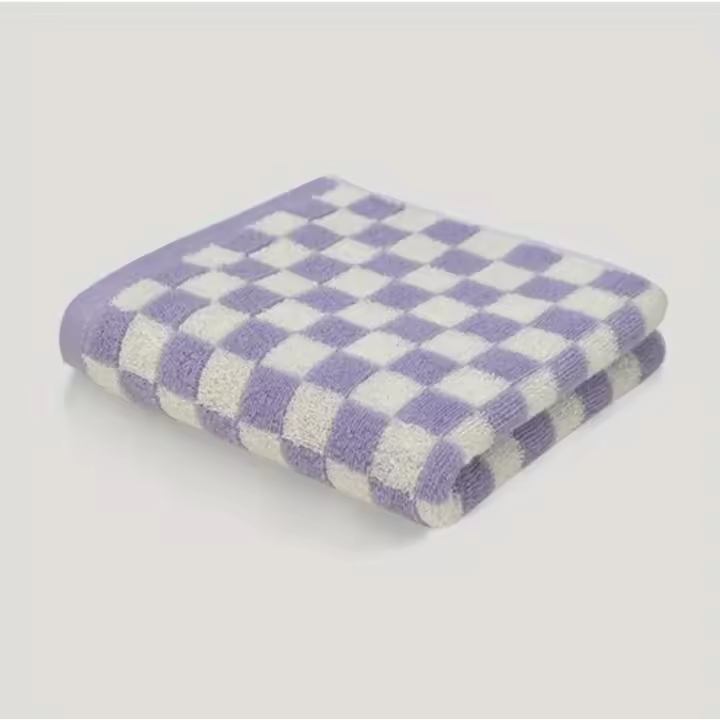 Toalla Vintage a Cuadros De Velours Coral Super Absorbente Suave Y Amigable Con La Piel Para Rostro Cocina Baño Hotel Tela De Limpieza - 1
