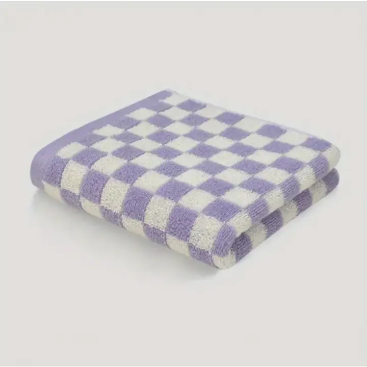 Toalla Vintage a Cuadros De Velours Coral Super Absorbente Suave Y Amigable Con La Piel Para Rostro Cocina Baño Hotel Tela De Limpieza - 1