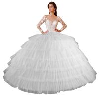 Falda Blanca Completa Vestido De Boda Acolchado Accesorios De Vestido De Novia Hoops Petticoat Underskirt Slips Para Fiesta De Quinceañera - details 0
