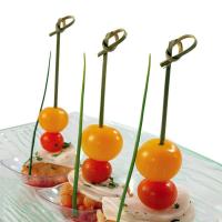 100pcs Palillos De Bambú Desechables Para Cócteles Forks De Fruta Barbecue Decoración De Fiesta Herramienta De Barra Eco-amigable Tamaño 9x0.3x0.3cm - details 25