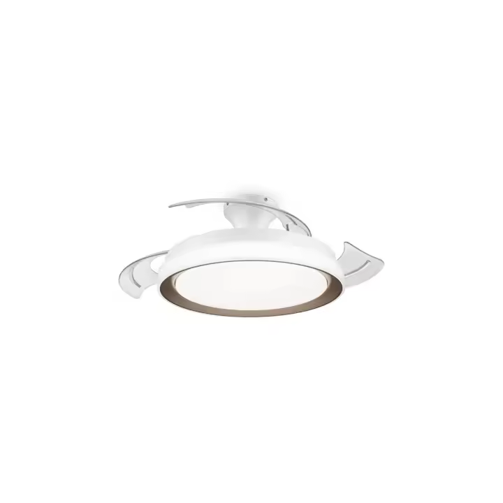 Ventilador de techo LED BLISS Philips retráctil con motor DC, dorado y blanco uso interior 28W+35W | LeonLeds - 1
