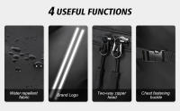 Mochila De Motociclista Para Hombres Impermeable Con Bandas Reflectantes Bolsa De Viaje Expansible Para Senderismo Y Actividades Al Aire Libre - details 3