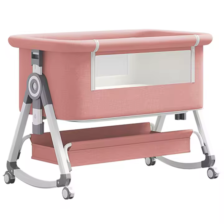 YAZOCO-Cuna yazoco - 3 en 1, cuna de colección, cuna mecedora, colchón inclinado a la altura con seis marchas ajustables, 4 ruedas con frenos, colchón ergonómico - 1