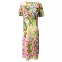 Vestido Largo Elegante Para Mujer Con Estampado Allover Manga Corta Y Rotura Para Primavera Verano Vestido De Fiesta Casual - details 26