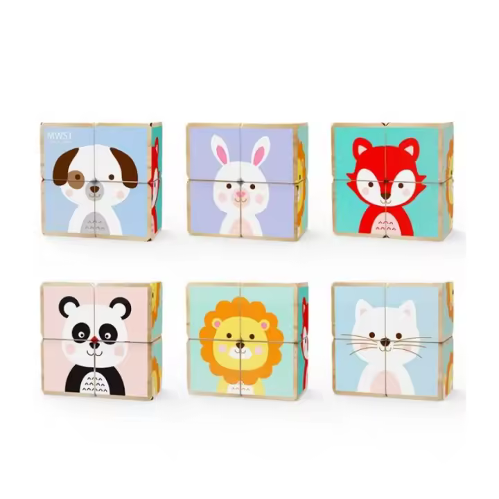 BP Puzle Cubos Animales - Juego de Memoria para Bebés - 1