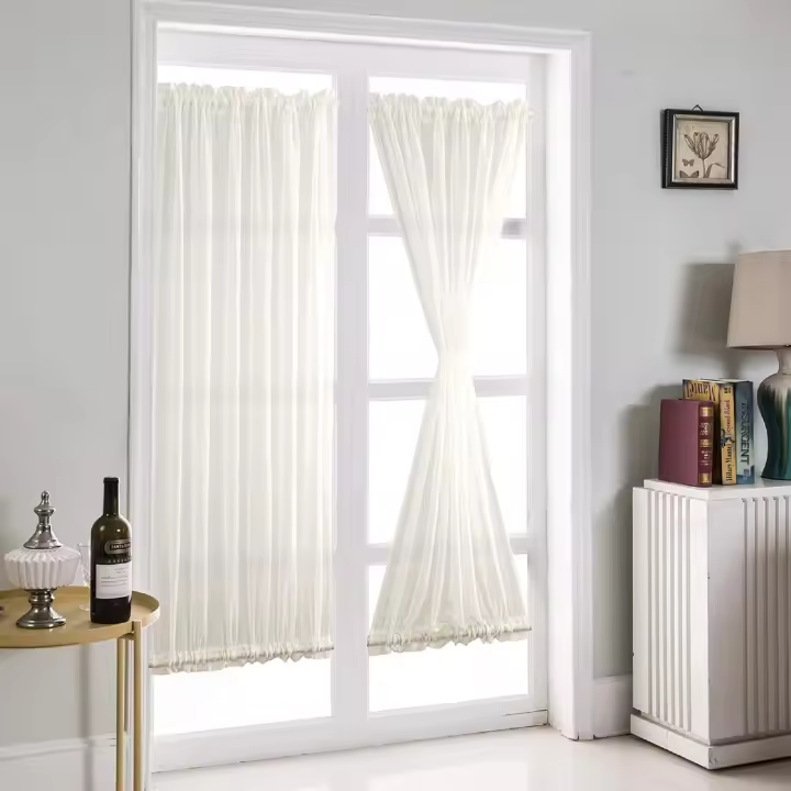 Cortinas para Puerta Francesas,Francés Ventana de Cribado Panel para Sala de Estar Cocina Dormitorio Comedor Sala,2 Panel - 1