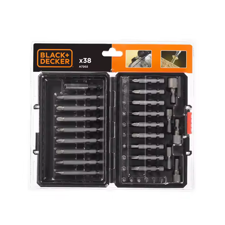 Kit de 38 piezas para atornillar a7202-xj black+decker - 1