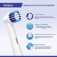 Cabezales De Repuesto Para Broca Compatible Con OralB Braun Pack De 8 Cabezas De Dientes Eléctricos Profesionales Precisión Recargables Para Ora - details 3