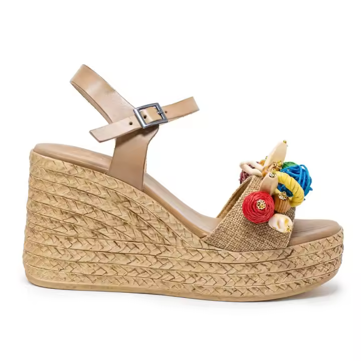 PORRONET 3066-010 Sandalias plataforma mujer 32120 24V SANDALIA CUÑA PLATAFORMA FRUTAS TAUPE - 1
