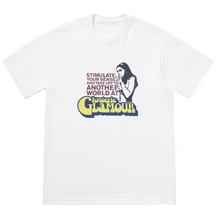 Camiseta Hysteric Glamour 2025 Estilo Retro Americano Alta Calidad Moda Niche Manga Corta Para Calle Tienda Tiempo Actuante - 1