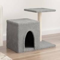 vidaXL Rascador para Gatos con Postes de Sisal Torre Gatitos 50,5 cm Color Crema,  Gris claro,  Gris oscuro y mas - details 1
