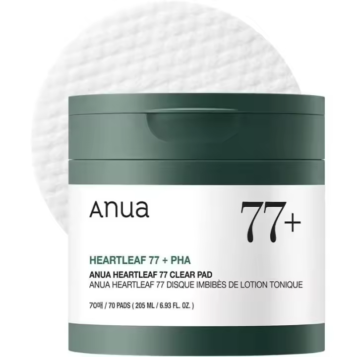 Anua Heartleaf 77% Clear Pad – Almohadillas Tonificantes y Exfoliantes con Extracto de Hoja de Corazón – 70 Unidades - 1