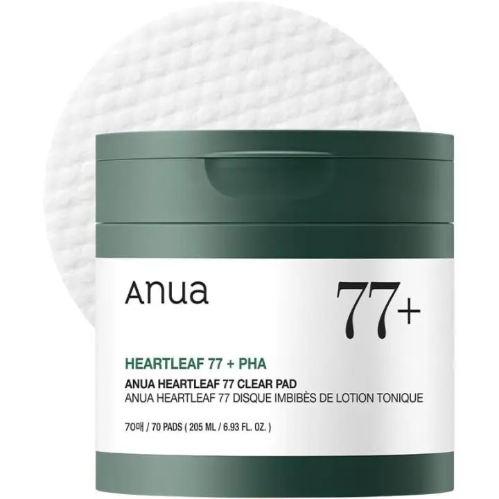 Anua Heartleaf 77% Clear Pad – Almohadillas Tonificantes y Exfoliantes con Extracto de Hoja de Corazón – 70 Unidades - 1