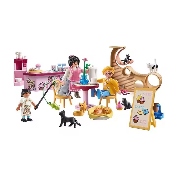 Playmobil Figura De Cafetería De Gatos - 1