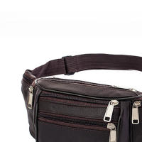 Bolsa De Cintura Para Hombre De Cuero Genuino Bolsa De Móvil Con Cadena Estilo Fashion Bolsa De Cintura Para Deporte Y Aventura - details 18