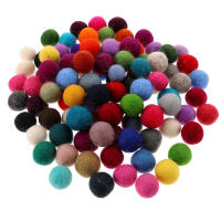 100 Pcs Bolas De Lana De 2 Cm DIY Mini Juguetes Broche Ganchillo Decoración De Guirnalda Accesorios Para Diadema Y Pegatinas Para Niños - details 2