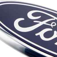 Banner - Emblema adhesivo plastico oval compatible con ford azul 15 cm