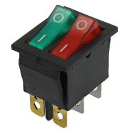 Banner - Interruptor doble basculante ON-OFF SPST 6 vias