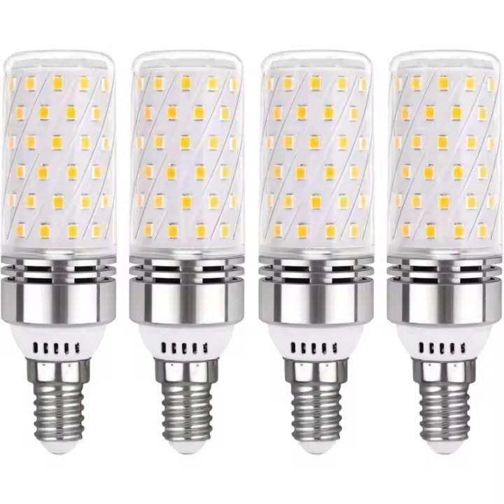 BIT Bombilla LED E14 de 12 W, 6000 K, equivalente a halógeno de 100 W, juego de 4, iluminación interior - 1