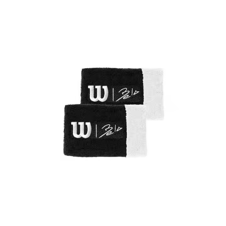 Wilson Muñequeras Wilson Bela Extra Wide Negro Blanco - 1