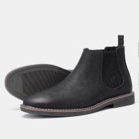 Botas Chelsea Para Hombre 40-46 2023 Moda Confortable Marca #CL5321 Sintético Antejo Suela TPR Cierre Elastic Band Tobilleras - details 6