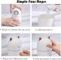 Humidificador portátil Pequeño, minihumidifier de vapor frío de 300 ml, Humidifier USB personal, 2 pulverizaciones - details 4