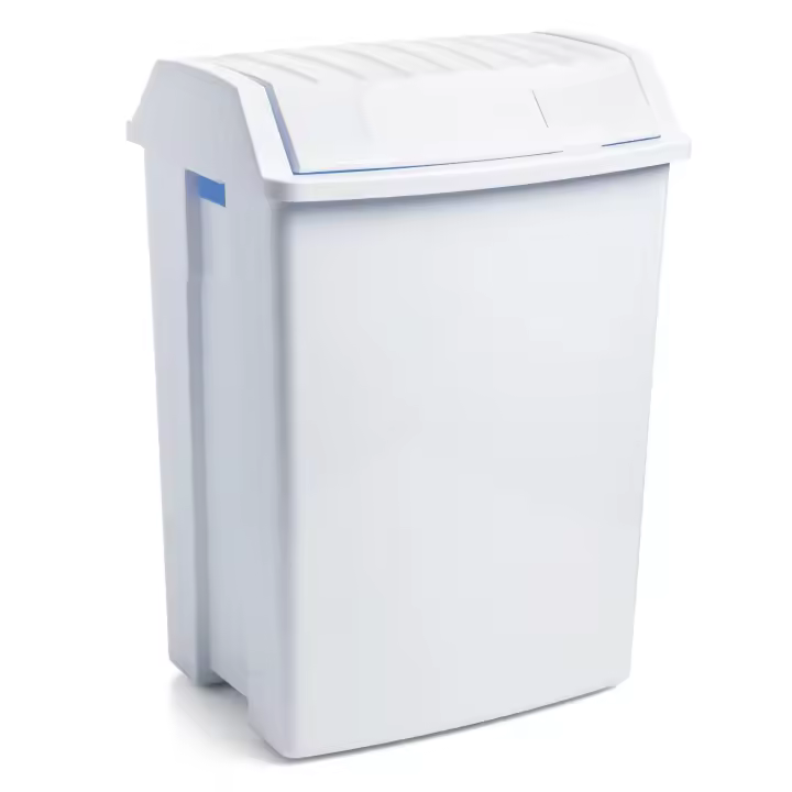 TATAY 1100901 PAPELERA 49L T/BASCULANTE BLANCO - 1