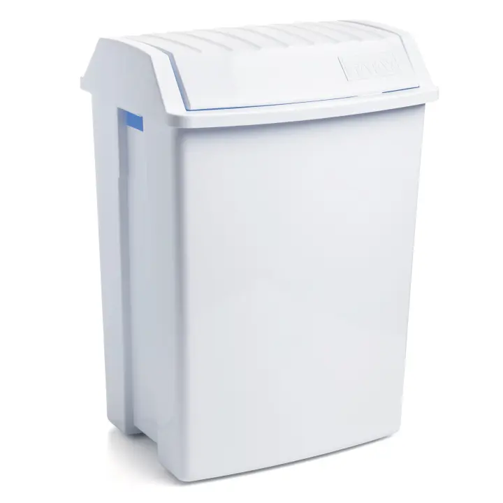 TATAY 1100901 PAPELERA 49L T/BASCULANTE BLANCO - 1