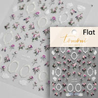 Pegatinas De Uñas 5D Retro Doradas Con Diseño De Encaje Rosa Blanca Y Florales Adhesivas Autocollantes Para Decoración De Uñas - details 3