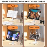 Soporte Ajustable Para Tableta Acrílico Plegable Soporte De Mesa Para iPad Samsung Huawei Xiaomi Compatible Con Pad Universal 360° Giratorio - details 1
