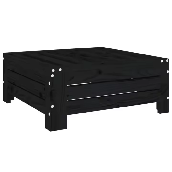 vidaXL Cubierta para base de sombrilla madera maciza de pino negro - 1
