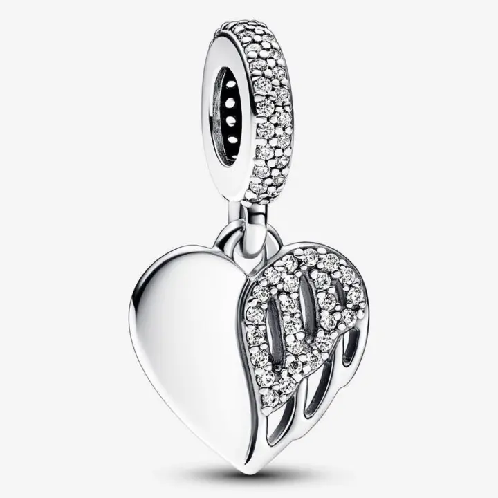 Pandora Charm de Colgante en Plata de Ley corazones y Angeles，Incluye Caja Original - 1