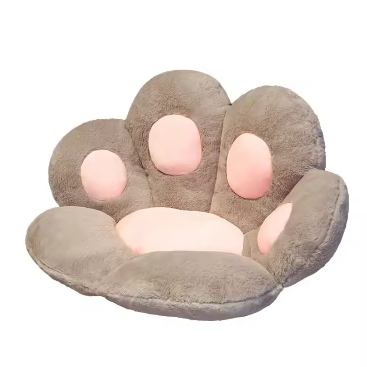 Alfombra De Cojín De Tela De Peluche Gato Kawaii 70x60cm Suave Y Cálida Para Sala De Estar Oficina Decoración De Habitación Diversión Al Descansar - 1