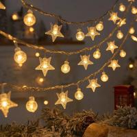 Luces De Navidad 3M 2024 Decoración Para El Hogar Lámpara LED De Navidad Y Año Nuevo 2025 Con Forma De Copo De Nieve Para Árbol Jardín - details 0