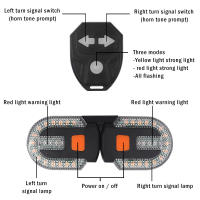 Luz Trasera De Scooter Eléctrico LED Recargable USB Con Control Remoto Para Xiaomi M365 1S pro Mi3 Luz De Advertencia Wireless - details 2