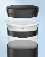 Cubo de Basura Automático de 50L con Sensor de Movimiento - Eliminación de Olores con Ozono, Indicador Luminoso Multicolor, Tapa de Acero Inoxidable - details 12
