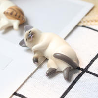6pcs Figuras De Gato Dormido Kawaii En Resina Miniatura Decoración Para Hogar Y Estudio Mini Figuras De Arte Para El Hogar - details 5