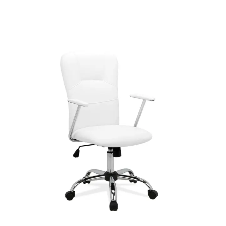 Furniture Style S.L. Silla de Oficina Furniture Style Magali en Símil Piel con Apoyabrazos Acolchado y Ruedas - 1