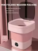 Mini Lavadora, Lavadora plegable de gran capacidad Mejorada de 11L Limpieza profunda de ropa interior y otras Prendas pequeñas. - details 0