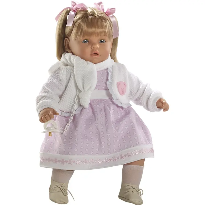 Muñecas Berbesa, Baby dulzona llorona chaqueta, bufanda, 62 cm, Muñecas para niñas muñecas juguetes para niñas muñecas recien nacidas muñecas recien nacidos - 1
