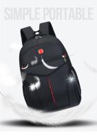 Mochila De Cuero PU Grande Capacidad Color Sólido Y Ligera Para Hombres Y Mujeres Estilo Casual Con Sujeción Por Cierre De Cremallera Sistema De Porte Curva Fisiológica - details 5