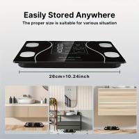 Báscula De Baño Inteligente Con Pantalla LED Retroiluminada Y Vidrio Templado Resistente Mide Hasta 180 Kg Batería Operada - details 2