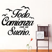 Pegatina De Pared Moderna En Estilo Español Para Oficina Y Dormitorio Adorno Vinilo Para Decoración De Habitaciones Y Salas - details 1