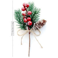 Decoración De Navidad Artificial Cones Ramas Y Bayas De Madera Para Artesanía Y Wreaths Decoración De Habitación Para El Hogar - details 2