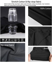 Camisa De Combate Para Hombre Con Manga Larga Y Cierre De 1/4 En Poliéster Y Algodón Ropa Táctica De Color Azul Marino Y Camuflaje Para Airsoft - details 11