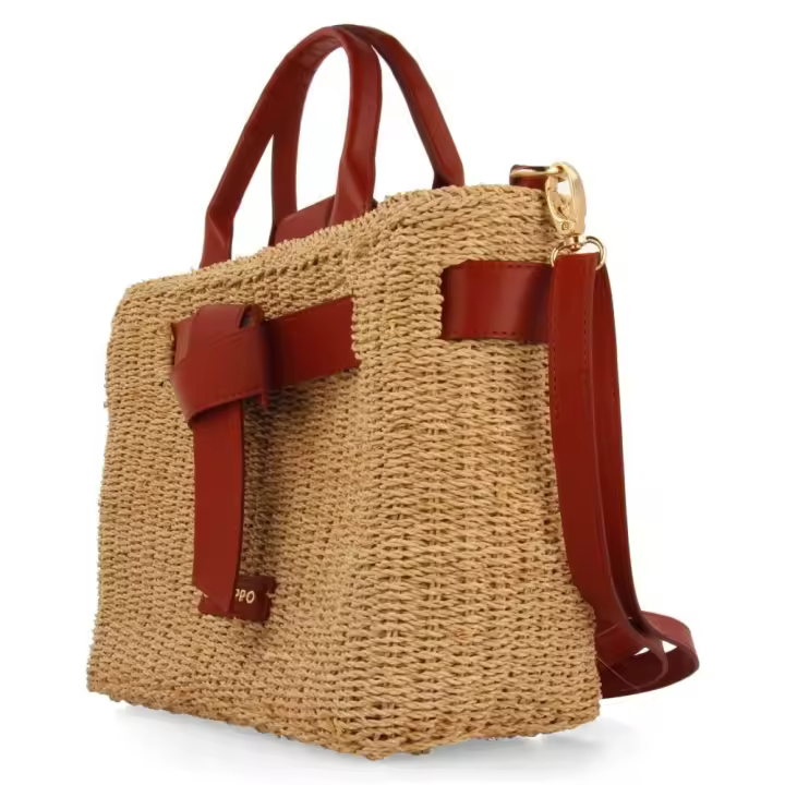 Bolsos sport de mujer GIOSEPPO 72169 BOLSO RAFIA CORREA NUDO CUERO 32391 24V - 1